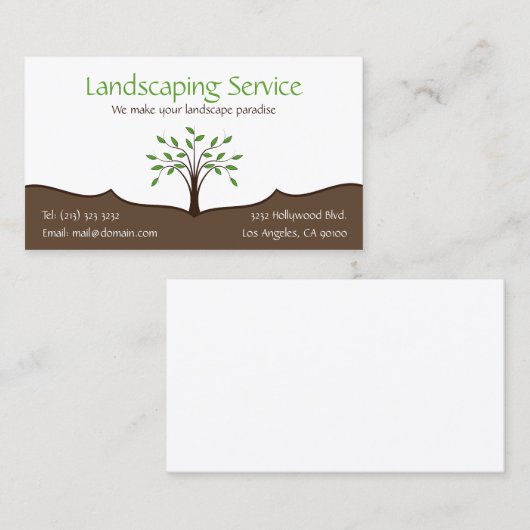 Landscaping Service Visitekaartje (1-zijdig) (Voorkant / Achterkant)