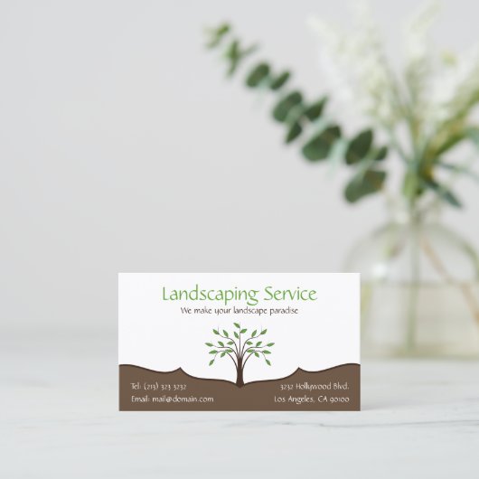 Landscaping Service Visitekaartje (1-zijdig) (Staand voorkant)