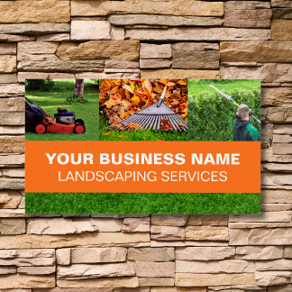 Landscaping Services Business card Lawn care Visitekaartje