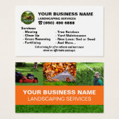 Landscaping Services Business card Lawn care Visitekaartje (Voorkant /achterkant)