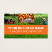 Landscaping Services Business card Lawn care Visitekaartje (Achterkant)