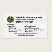 Landscaping Services Business card Lawn care Visitekaartje (Voorkant)