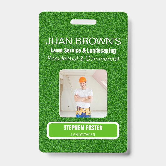 Landscaping Services | Lawn Care & Garden Design Badge (Voorzijde)