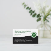 Landscaping Services Modern Business Cards Visitekaartje (Staand voorkant)