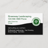 Landscaping Services Modern Business Cards Visitekaartje (Voorkant)