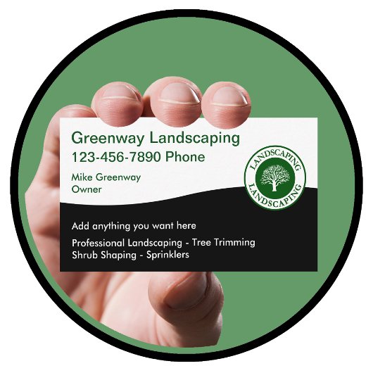 Landscaping Services Modern Business Cards Visitekaartje