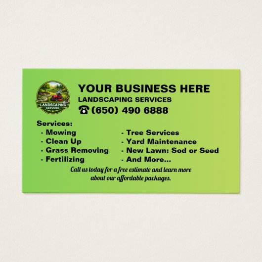 Landscaping Visitekaartje (Voorkant)