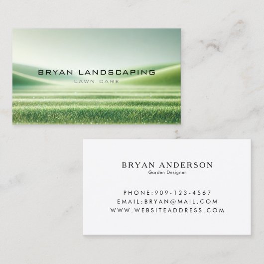 Landscaping Visitekaartje – Clean Grass Design (Voorkant / Achterkant)