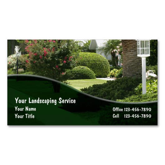 Landscaping Visitekaartjes magneten (Voorkant)