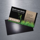 Landscaping voor graszorg Mowing Black & Beige Magnetisch Visitekaartje