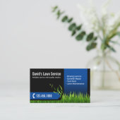 Landscaping voor graszorg Mowing Black & Navy Visitekaartje (Staand voorkant)