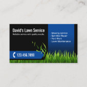 Landscaping voor graszorg Mowing Black & Navy Visitekaartje (Voorkant)