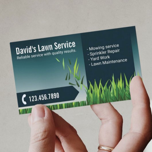 Landscaping voor graszorg Mowing Elegant Blauwgroe Visitekaartje