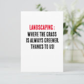 Landscaping Waar het gras altijd groener is, de Bedankkaart (Staand voorkant)