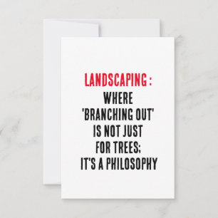 Landscaping Waar 'vertakken' niet alleen voor is Bedankkaart