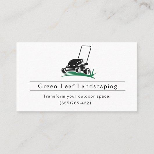 Landscaping Yard Garden Service Visitekaartje (Voorkant)