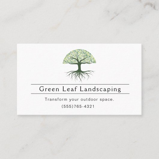 Landscaping Yard Garden Service Visitekaartje (Voorkant)