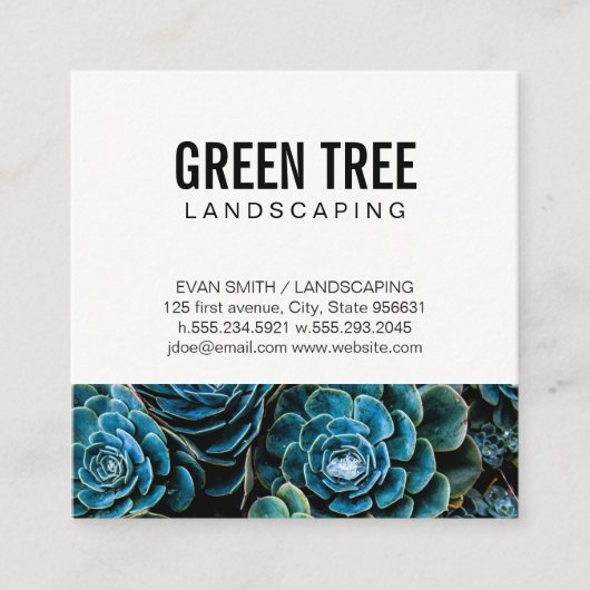 Landscapingarchitectuur | Gardening Vierkante Visitekaartje (Voorkant)