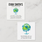 Landscapingarchitectuur | WATERVERF Vierkante Visitekaartje (Voorkant / Achterkant)