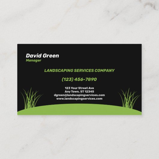 Landscapingbedrijf Visitekaartje (Achterkant)