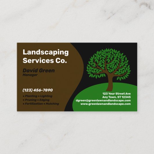 Landscapingbedrijf Visitekaartje (Voorkant)