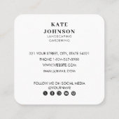 Landscapinggardening Foto QR Code Social Media Vierkante Visitekaartje (Achterkant)
