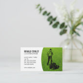 Landscapinggras | Gardener Cutting Lawn Visitekaartje (Staand voorkant)