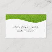 Landscapinggras | Gardener Cutting Lawn Visitekaartje (Achterkant)