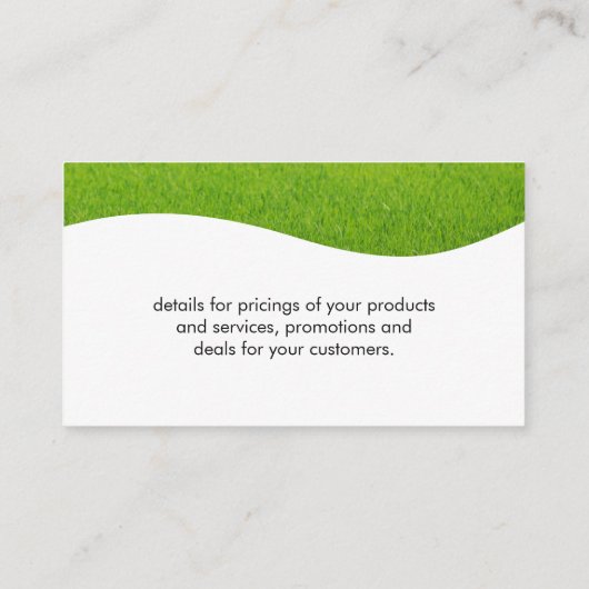 Landscapinggras | Gardener Cutting Lawn Visitekaartje (Achterkant)