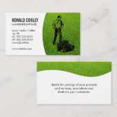 Landscapinggras | Gardener Cutting Lawn Visitekaartje (Voorkant / Achterkant)