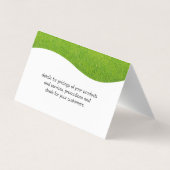 Landscapinggras | Gardener Cutting Lawn Visitekaartje (Achterkant)