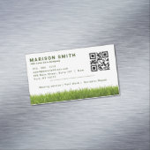 Landscapingservices voor de grasstijl Groen grasst Magnetisch Visitekaartje (Voorbeeld)