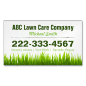 Landscapingservices voor de grasstijl Groen grasst Magnetisch Visitekaartje (Voorkant)