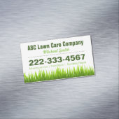 Landscapingservices voor de grasstijl Groen grasst Magnetisch Visitekaartje (Voorbeeld)