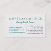 Landscapingsjabloon voor een startpakket voor zorg visitekaartje (Achterkant)