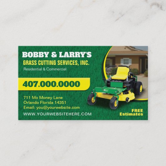 Landscapingsjabloon voor een startpakket voor zorg visitekaartje (Voorkant)