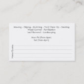 Landscapingsjabloon voor een startpakket voor zorg visitekaartje (Achterkant)