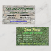 Landscapingsjabloon voor visitekaartjes (Voorkant / Achterkant)