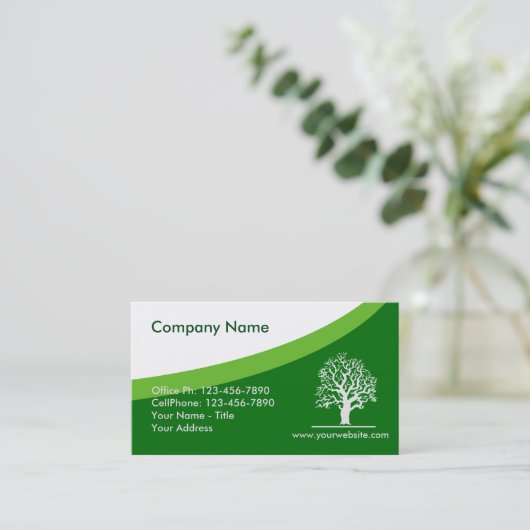 Landscapingstructuur van grastuinbouwer visitekaartje (Staand voorkant)