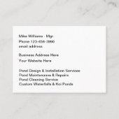 Landscapingvijvers Visitekaartje (Achterkant)