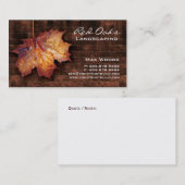 LandscapingVisitekaartje Brick Maple Leaf Brown Visitekaartje (Voorkant / Achterkant)