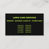 *~* Landscapping Green Grass Modern  Visitekaartje (Achterkant)