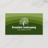 Landscapy Green Shades Tree Logo Lawn Care Visitekaartje (Voorkant)