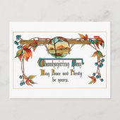  landscène en Thanksgiving begroeting Feestdagenkaart (Voorkant)