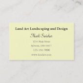 Landschaar of landschapsontwerp visitekaartje (Achterkant)