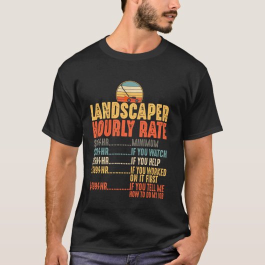 Landschafer Landscaper over droogtarief T-shirt (Voorkant)