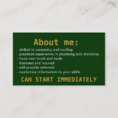 Landschafer Landscaping promoot zaken Visitekaartje (Achterkant)