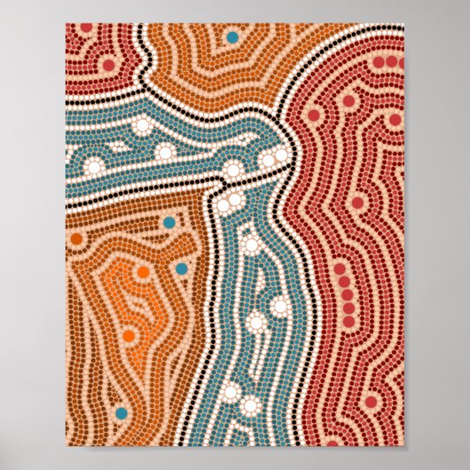 Landschaft vor der Besiedelung Poster (Voorkant)