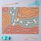 Landschaft vor der Besiedelung Tissuepapier (Craft)