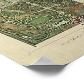 Landschaftsgarten Versailles Plan Gabriel Thouin Poster (Hoek)